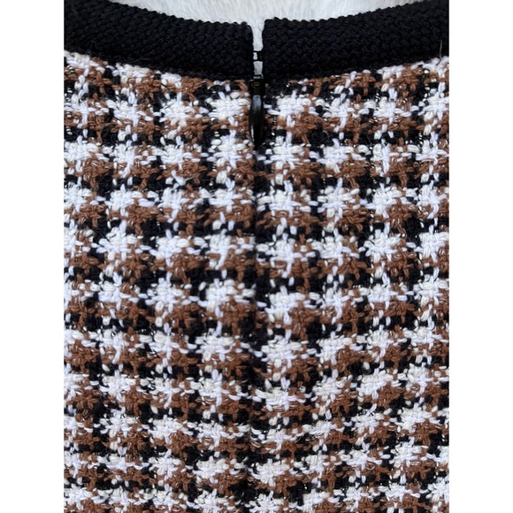 Brooks Brothers Brown & Black Checked Tweed A-Line Dress, Size 0 - Picture 16 of 16